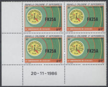 Bloque 4 - NUEVA CALEDONIA - 1986 - 25� Aniversario ARANC